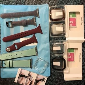 Apple Watch band and protective case lot for 38/40 mm watches